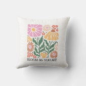 開花アズアエボホフローラ感動的引用文 クッション (裏面)