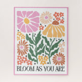 開花アズアエボホフローラ感動的引用文 ジグソーパズル (縦)