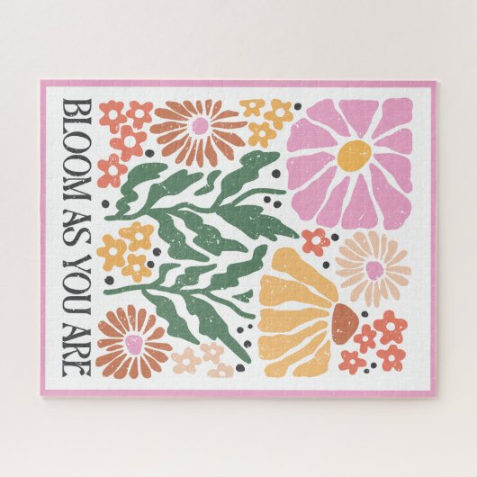 開花アズアエボホフローラ感動的引用文 ジグソーパズル (横)