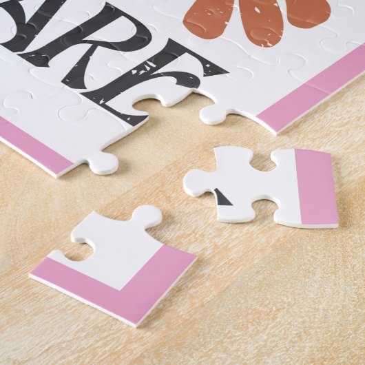 開花アズアエボホフローラ感動的引用文 ジグソーパズル (側面)