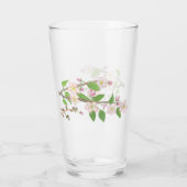 開花アップルツリーブランチイラストレーション タンブラーグラス (裏面)