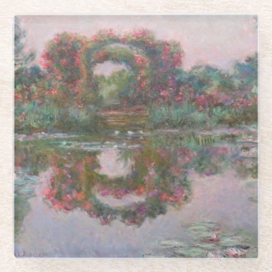 開花アーチ,ジヴェルニー – Claude Monet - c1913 ガラスコースター (正面)