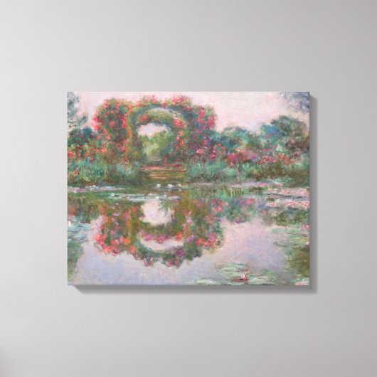 開花アーチ，ジヴェルニー – Claude Monet - c1913 キャンバスプリント (正面)