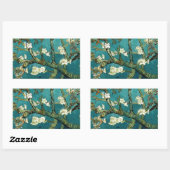 開花アーモンドツリーバンゴッホ 長方形シール (シート)