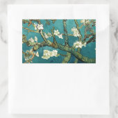 開花アーモンドツリーバンゴッホ 長方形シール (バッグ)