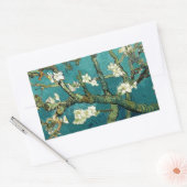 開花アーモンドツリーバンゴッホ 長方形シール (封筒)