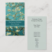 開花アーモンドツリーヴィンテージフローラバンゴッホバス 名刺 (正面/裏面)