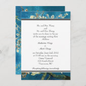 開花アーモンドツリー結婚式招待状。 招待状 (正面/裏面)