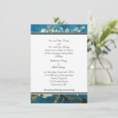 開花アーモンドツリー結婚式招待状。 招待状 (スタンド正面)