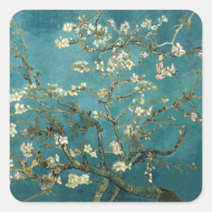 開花アーモンドツリー – ヴァンゴッホ スクエアシール