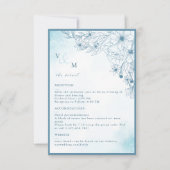 開花インザウィンターウェディング詳細カード 出欠カード (正面)