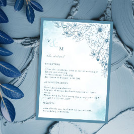 開花インザウィンターウェディング詳細カード 出欠カード