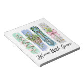 開花ウィズグレースガーデンフローラアート ノートパッド (アングル)