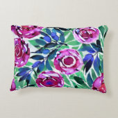 開花エレガンスフローラ水彩枕 アクセントクッション (裏面)
