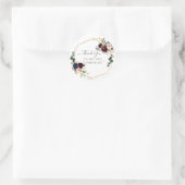 開花エレガント赤面ブルゴーニュユーカリプトゥスサンキューユー ラウンドシール (バッグ)