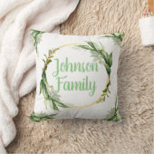 開花オリーブの木の枝装飾用クッション クッション (ブランケット)