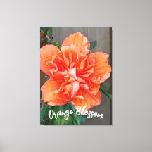 開花オレンジキャンバス印刷