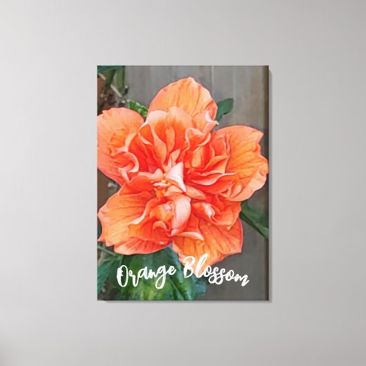 開花オレンジキャンバス印刷 キャンバスプリント (正面)