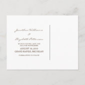 開花オレンジ色のピンクのフローラに日付はがきを保存 案内ポストカード (裏面)