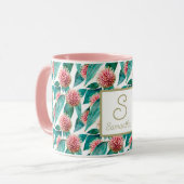 開花カスタムハケアラウリナピンクシオン マグカップ (正面左)