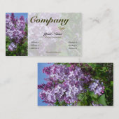 開花カスタム色のPurplkeのライラック 名刺 (正面/裏面)