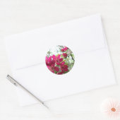 開花カニりんごツリーのステッカー ラウンドシール (封筒)