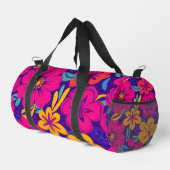 開花カラフル – ドーパミンスタイル-レトロ花 ダッフルバッグ (右コーナー)