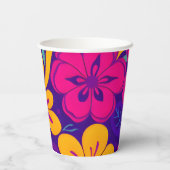 開花カラフル – ドーパミンスタイル-レトロ花 紙コップ (裏面)