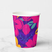 開花カラフル – ドーパミンスタイル-レトロ花 紙コップ (右)
