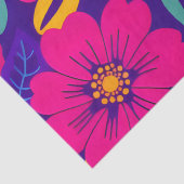 開花カラフル – ドーパミンスタイル-レトロ花 薄葉紙 (詳細)