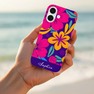 開花カラフル – ドーパミンスタイル-レトロ花 iPhone 16ケース