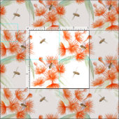 開花ガム水着色生地 ファブリック (タイル)