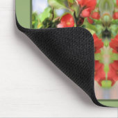 開花クインズレッドフラワーズ抽象芸術 マウスパッド (コーナー)