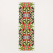 開花クインズレッドフラワーズ抽象芸術 ヨガマット (裏面)