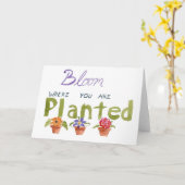 開花グリーティングカード カード (黄色い花)