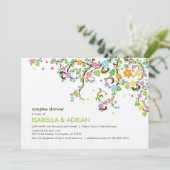 開花グローリーアウトドアベビーシャワー招待状 招待状 (スタンド正面)