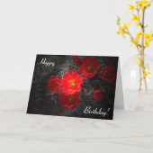 開花サボテン誕生日カード カード (黄色い花)