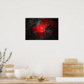 開花サボテン、キャンバス ポスター (キッチン)