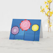 開花サラ カード (黄色い花)