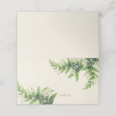 開花シダ結婚ス プレイスカード (外部開封)