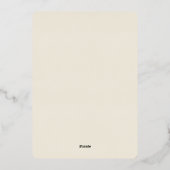 開花シダ結婚ス 箔招待状 (裏面)