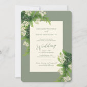 開花シダ結婚式招待状 招待状 (正面)