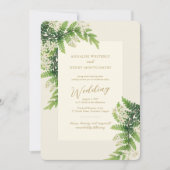 開花シダ結婚式招待状 招待状 (正面)