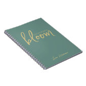 開花シルバーファーングリーンスパイラルフォトノートブック ノートブック (右側)