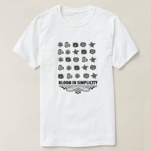 開花シンプル Tシャツ (デザイン正面)