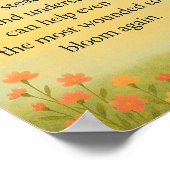 開花スルーラブアップフィティング引用文アート ポスター (角)