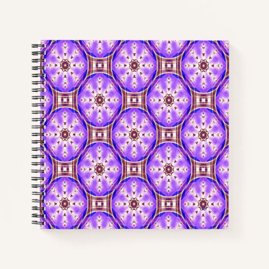 開花タータンチェック星… ノートブック (正面)