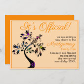 開花ツリーベビーを期待している 案内状 (正面/裏面)