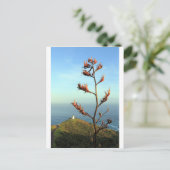 開花ニュージーランド亜麻ケープ・リインガ ポストカード (スタンド正面)