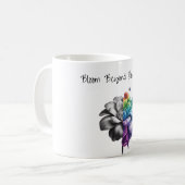 開花バウンダリ感動的フラワーマググ コーヒーマグカップ (正面左)